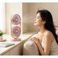 thumbnail image 5 of Double Head Two Way Desktop Portable Fan, High Wind Power Fan for Home Office Camping Bedroom, USB Rechargeable, 5 of 8