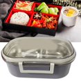 thumbnail image 4 of Stainless Steel Lunch Box, Korean Style - 2 Compartments, Durable Metal Food Container with Tableware for Kids and Adults, 4 of 7