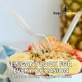 thumbnail image 3 of Impresserve 8.7" Disposable Plastic Clear Serving Forks - 12 Count, 3 of 10