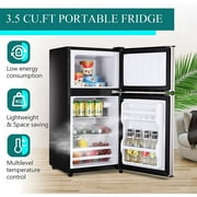3.5cu.ft Compact Refrigerator Mini Fridge with Freezer, Krib Bling Small Refrigerator with 2 Door