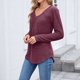 thumbnail image 3 of Ailaofu Women Tops Long Sleeve Shirts V Neck Loose Fit Soft Casual Solid Color T-Shirts Fall Clothing, 3 of 6