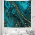 thumbnail image 1 of Marble Tapestry, Abstract Natural Inspirations Waves and Swirls Grunge Stains Spots Artwork, Fabric Wall Hanging Decor for Bedroom Living Room Dorm, 5 Sizes, Dark Teal Mustard, by Ambesonne, 1 of 1