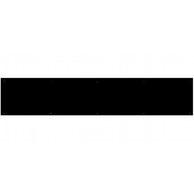 8 x 30 in. Screw Mount Weathered Flat Black Kick Plate