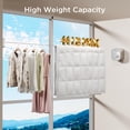 thumbnail image 5 of Retractable Clothesline 13.8ft  304 Stainless Steel Non-sagging Indoor Outdoor Clothes Line Rustproof Heavy Duty Drying Laundry Screw Wall Mounted For Bathroom Chrome, 5 of 7