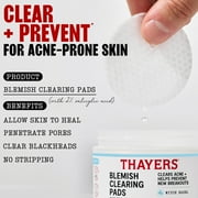 Thayers Natural Remedies Blemish Clearing Pads, 2% Salicylic Acid Acne Treatment - 60ct