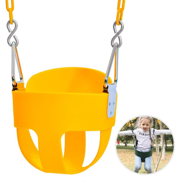 Columpio Para Bebés Y Niños, Silla Columpio Segura Y Cómoda Con Cadenas, Respaldo Alto, Asiento Columpio De Cubo Completo Monstrate BA001153-04