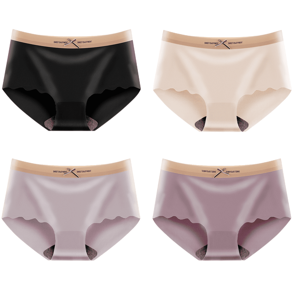 Varsbaby Women's Seamless Hipster Panties, 4 Pack Invisible Breathable Quick Dry Brief Ladies