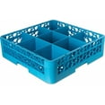 thumbnail image 2 of Carlisle FoodService Products RG9-114 Opticlean 9-Compartment Glass Rack with 1-Extender, Blue, 2 of 4