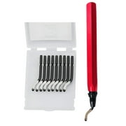 BUYISI RB1000 Handle Burr Deburring Remover Cutting Tool with 10pcs Rotary Deburr Blade