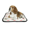 thumbnail image 2 of ABPHQTO Pink Flamingo Beige Pink Color Separate Layer Pet Dog Cat Bed Pee Pads Mat Cushion Potty Dogsblankets Crate Bed Kennel 25x30 inch, 2 of 4