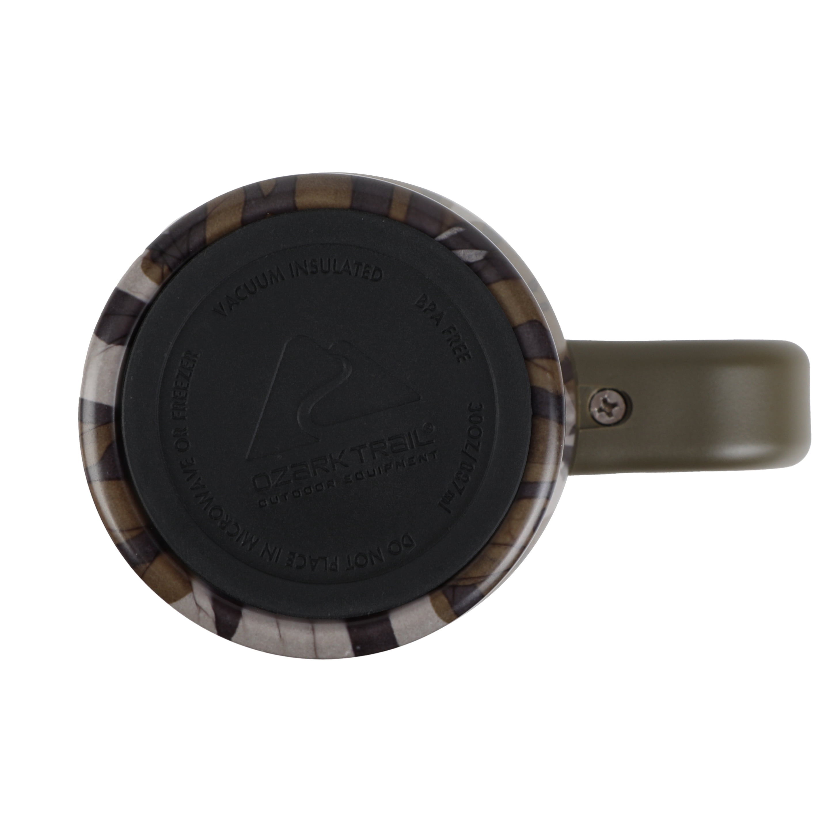 Mossy Oak 30oz Bottomland Camo Stainless Steel Insulated Travel Tumbler with Handle and Magnetic Lid. Leak Resistant