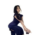 thumbnail image 2 of Elegant Improved Qipao Long Dress In Deep Blue For Summer Fashion Style, 2 of 5