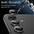 thumbnail image 4 of JETech Camera Lens Protector for Samsung Galaxy S24, 9H Tempered Glass Metal Individual Ring Cover, Easy Installation Tray, HD Clear, 1 Set (Onyx Black), 4 of 7