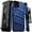 Blue & Black, variant on ZIZO BOLT Series Google Pixel 4 XL Case | Heavy-duty Military-grade Drop Protection w/ Kickstand Included Belt Clip Holster Tempered Glass Lanyard (Blue/Black)
