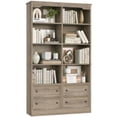 thumbnail image 3 of Homfa Double Row 6 Tier Bookcases, 71 in Tall Bookcase Bookshelf with 4 Drawers and 8 Display Cubicles, for Home Office Living Room, Gray, 3 of 8