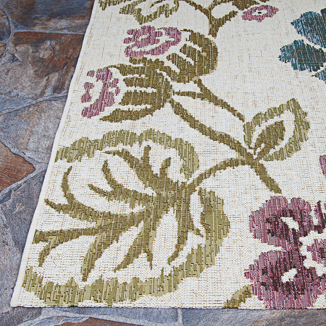 Couristan 8.5' x 13' Multi-color Floral Outdoor Rug