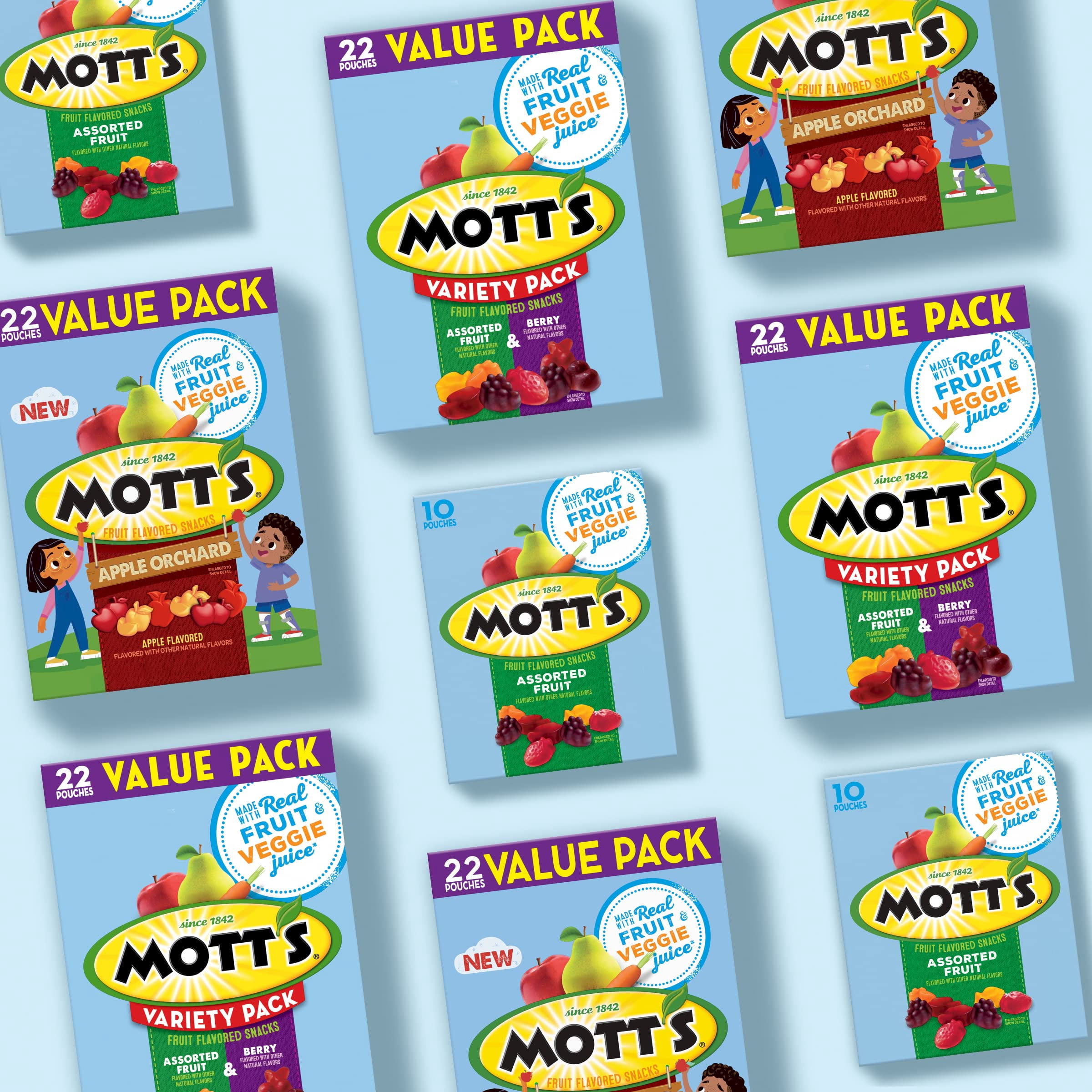 Fruit Flavored Snacks  Assorted Fruit  Pouches (Pack of 48)