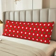 thumbnail image 6 of Gaeub White and Green Polka Dot Printed Long Body Pillowcase Envelope Closure 1 Pack Wrinkle for Night Sweats - 20x54 in, 6 of 8