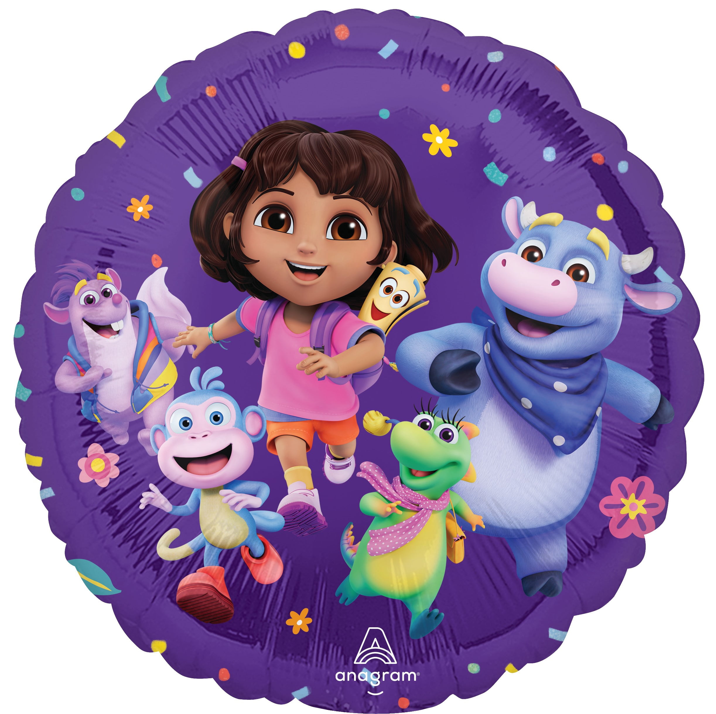 Anagram Dora's Birthday Party Supplies 8pc Foil Balloon Bouquet Decorations