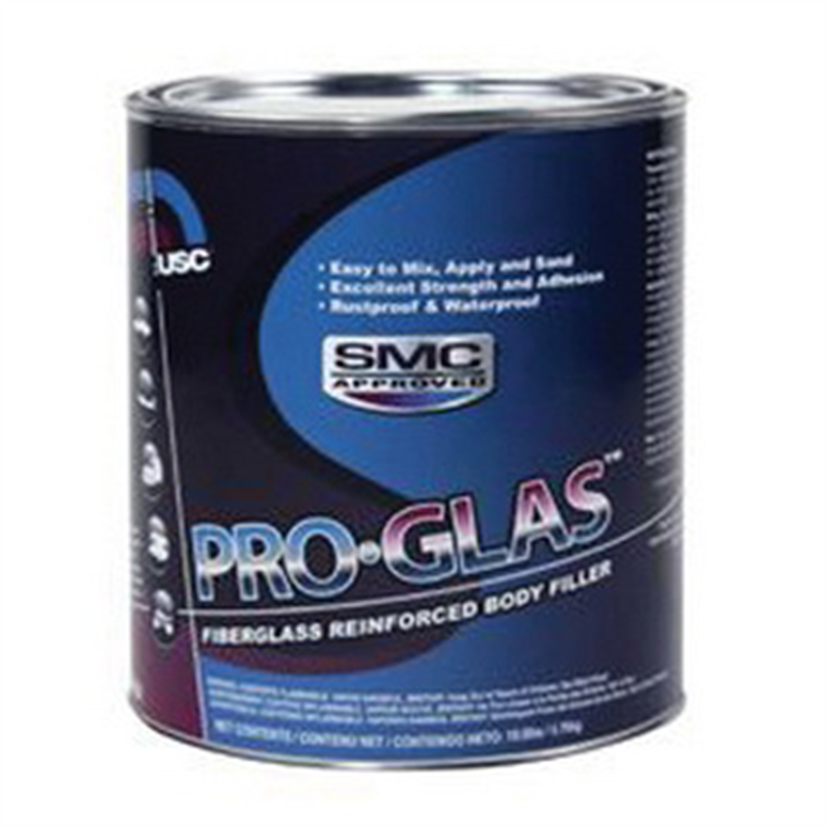 US Chemical PRO-GLAS 25050 Body Filler, 1 gal Can, Gray-Green, Liquid