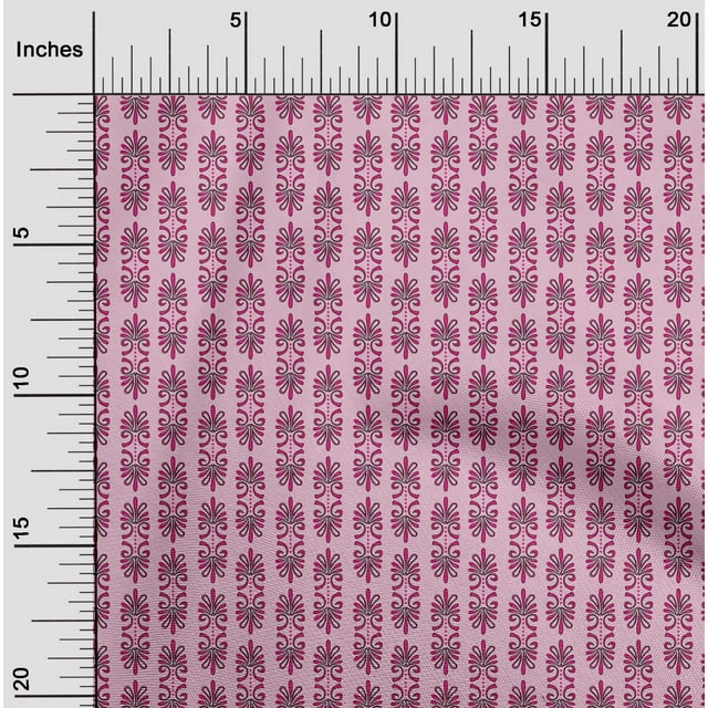 oneOone Georgette Viscose Fabric Dot & Floral Block Print Fabric By Yard 42 Inch Wide