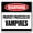 MultiColor, variant on Property Protected By Vampires Warning Decal | Indoor/Outdoor | Funny Home Décor for Garages, Living Rooms, Bedroom, Offices | SignMission Suck Blood Fangs Scary Halloween Decal Wall