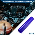 thumbnail image 3 of Car Straight Coupler Silicone Hose Front Universal Intercooler Silicone Tube 4-Ply 2.5" ID Blue, 3 of 6