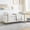 White, variant on 44" Upholstered Storage Bench with Arms and Hidden Storage, Bouclé Fabric Ottoman Bench with Gold Metal Legs, Modern Entryway Bedroom Bench,Beige