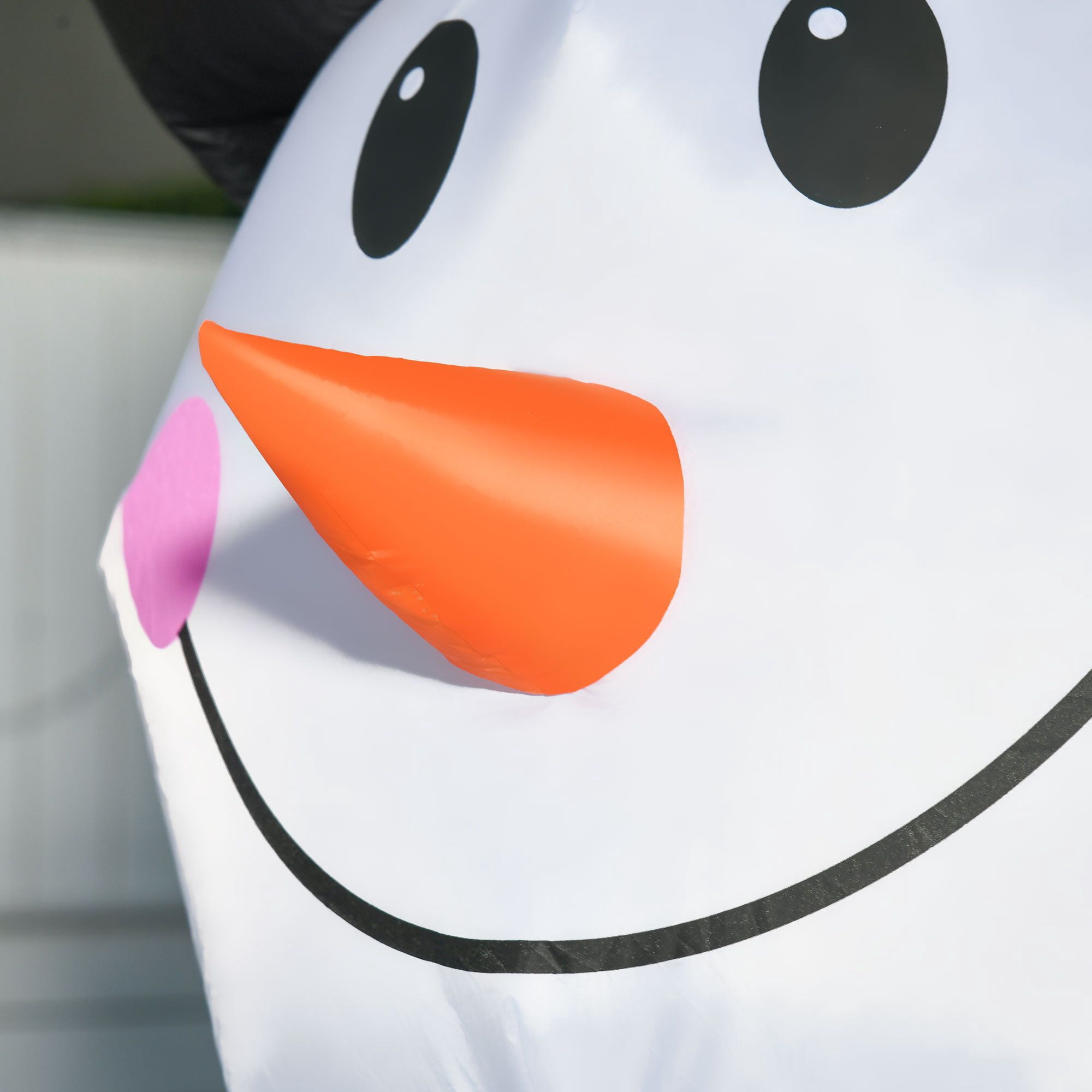 Christmas Snowman Inflatable Outdoor Decoration with LED Lights, 94.5 in Tall Blow-Up Yard Decor, Polyester, Includes Stakes, Ropes and Sandbag