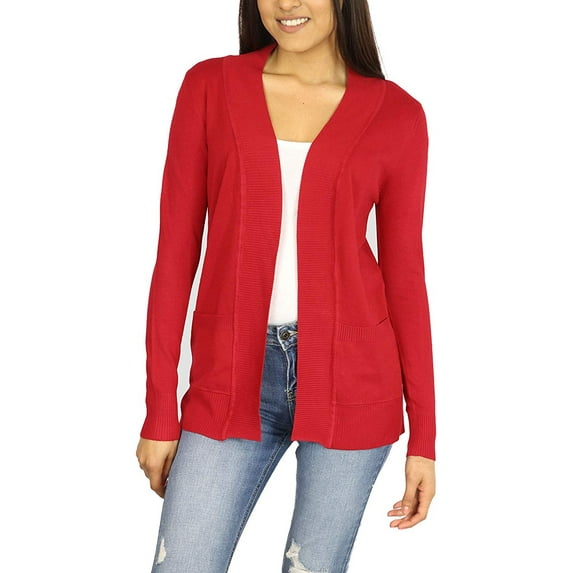 StyLeUp Women's Solid Open Front Classic Sweater Cardigan (R xl)