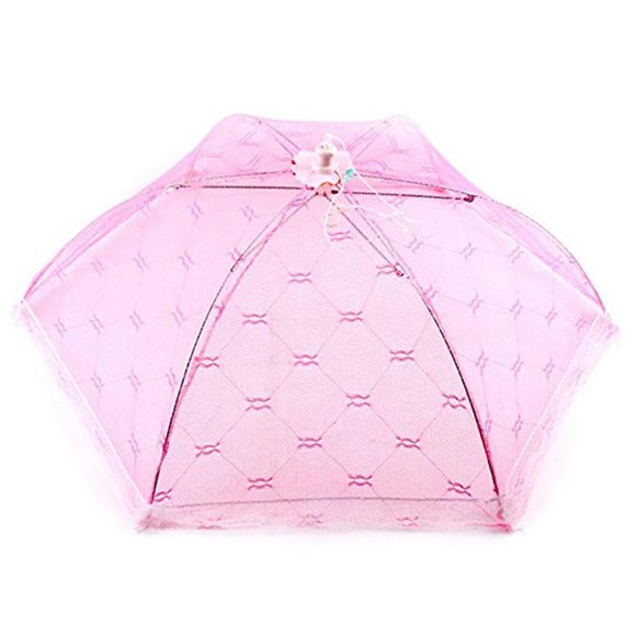 Maoww Parapluie Pliable en Dentelle avec Protection contre les Mouches/insectes pour Maison/pique-Niques/bbq Couleur Aléatoire