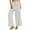 White, variant on QUYUON Women Pants Women Casual Solid High Waist Loose Pocket Straight Buttons Long Pants Lounge Pants Women Long Pant Leg Length Jegging Pant Style N-2530 Gray M