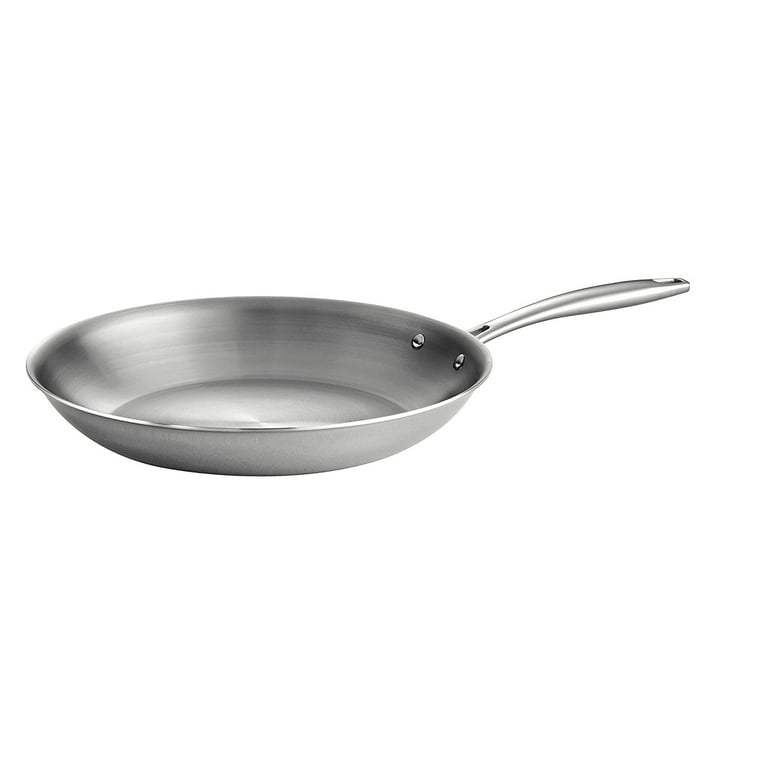 Tramontina Gourmet Stainless Steel Tri-Ply Clad 12 Fry Pan with Helper Handle