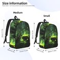 Halloween Green Forest Witch Canvas Backpack for School, College