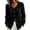 Black, variant on VJGBEGW Women Velvet Peter Pan Collar Button Down Blouses Long Sleeve oft Velour Shirts Loose Fit Dressy Casual Tops Black L