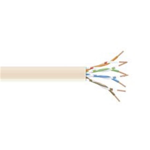 GigaTrue 550 CAT6 550-MHz Stranded Bulk PVC Cable - 24 AWG, Beige - 1000 ft.