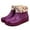 Purple, variant on Women’s Low-Cut Ankle Rain Boots Waterproof Non-Slip Car Wash Kitchen Wear-Resistant Work Shoes Warm Lined Anti-Slip Wear-Resistant Slip-On Round Toe Water Shoes