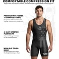 thumbnail image 2 of Exxact Sports Patriot Men's Wrestling Singlet, High-Performance Powerlifting Singlet, Wrestling Singlets for Men (AS, Black), 2 of 7