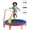Red & Blue, variant on Mini Trampoline for  3-6 with Super Safe  Handle Bar, 3ft  Trampoline Indoor with No-Gap Cover for Indoor and Outdoor