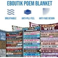 thumbnail image 4 of "To My Wife Gift Poem Love Letter Blanket From Husband/Wife - I Love You Letter Printed Warm Throw For Romantic, Birthday or Anniversary (130cm x 150cm), 4 of 6