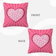 thumbnail image 3 of ZICANCN Pink Heart Decorative Throw Pillow Covers, Bed Couch Sofa Decorative Knit Pillow Covers for Living Room Farmhouse, 20"x20", 3 of 8