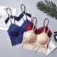 thumbnail image 2 of Chaleco de encaje sexy con hermosa espalda sin anillo de acero que envuelve la base del pecho, ropa interior de mujer con almohadilla para el pecho, verano para mujer, 2 of 6
