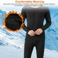 thumbnail image 4 of Mens Thermal Underwear Set, iMounTEK Fleece Long Johns Top Bottom for Men Cold Winter, Black XL, 4 of 7