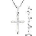 thumbnail image 2 of Elegant X Cross White Mother of Pearl Inlay Sterling Silver Necklace, 2 of 6