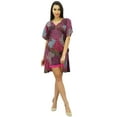thumbnail image 2 of Bimba Short Polyester Kaftan Asymmetrical Caftan Coverup Chic Beach Clothing, 2 of 8