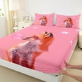 thumbnail image 3 of Homewish Teens Orange Animal Fox 4-Piece Full Size Sheets,Blow Bubbles Bed Sheets,Jungle Wildlife Lightweight Sheet Sets,Breathable Home Decor, 3 of 7