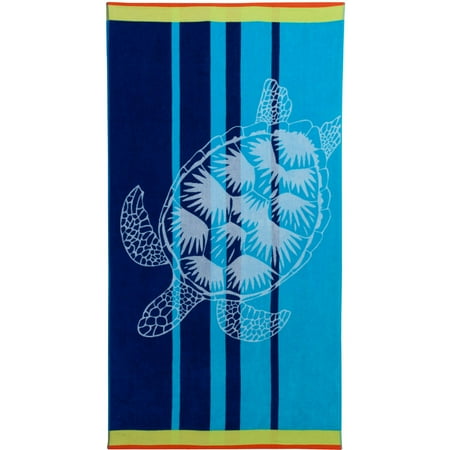 Mainstays Blue Turtle Oversized Beach Towel 2 Pack Mainstays Blue Turtle Oversized Beach Towel 2 Pack