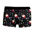 thumbnail image 5 of Funny Boxer Briefs for Men Hilarious No Fly Christmas Themed Shorts Snowman Reindeer Graphic Holiday Shorts Men's Fashion, B09 Black, Size M, 5 of 6
