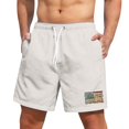 thumbnail image 2 of OHGOD Casual Mens Shorts - Men’s Short - Shorts Men Casual - Men's Hawaiian Lace-up Shorts Casual Pants - White - 2XL, 2 of 5