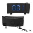thumbnail image 4 of Electronic Projection Alarm Clock, Radio Projection Alarm Clock Stepless Dimming Black Body ABS  for Bedroom White Letters,Blue Letters,Green Letters,Red Letters, 4 of 7
